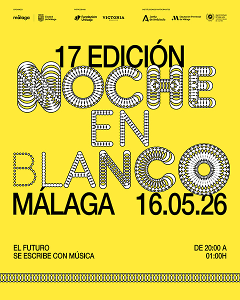 cartel LA NOCHE EN BLANCO Málaga 2026