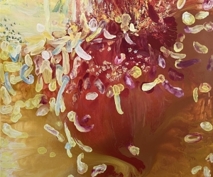 Chen Chunmu. At this moment, you engulfed me 02. Size: 202 x 150cm. Material: Oil on canvas. 2023