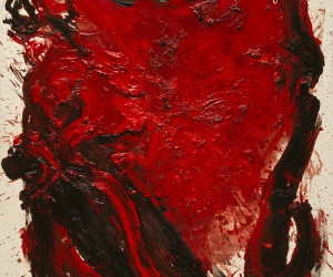 Kazuo Shiraga, Chizensei Konseimao [Planeta Naturaleza], julio 1960. Óleo sobre lienzo, 161,5 x 130 cm. Compra, 1990. Collection Centre Pompidou, Paris © droits réservés ©Centre Pompidou, MNAM-CCI/Philippe Migeat/Dist. GrandPalaisRmn