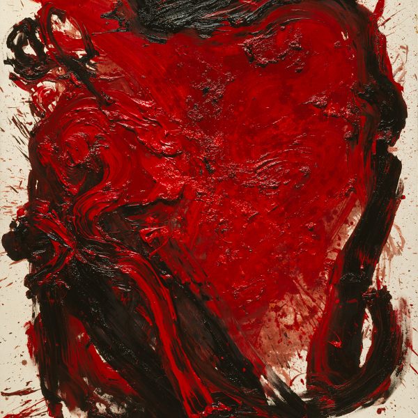 Kazuo Shiraga, Chizensei Konseimao [Planeta Naturaleza], julio 1960. Óleo sobre lienzo, 161,5 x 130 cm. Compra, 1990. Collection Centre Pompidou, Paris © droits réservés ©Centre Pompidou, MNAM-CCI/Philippe Migeat/Dist. GrandPalaisRmn